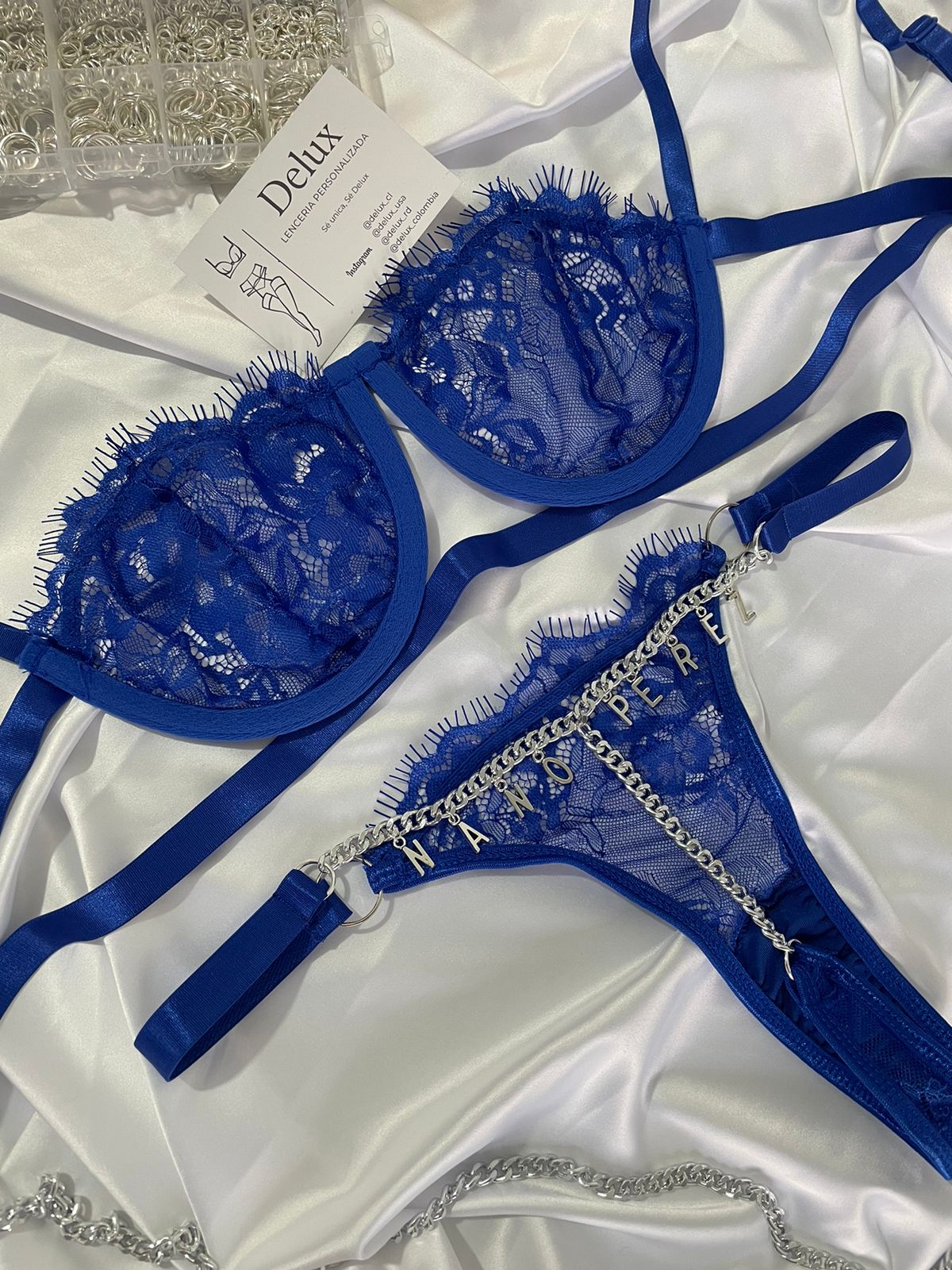 Conjunto Ruski azul, personalizado desde